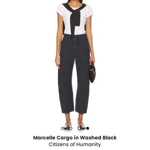Citizens of Humanity Marcelle low slung easy leg cargo size 24. Washed black